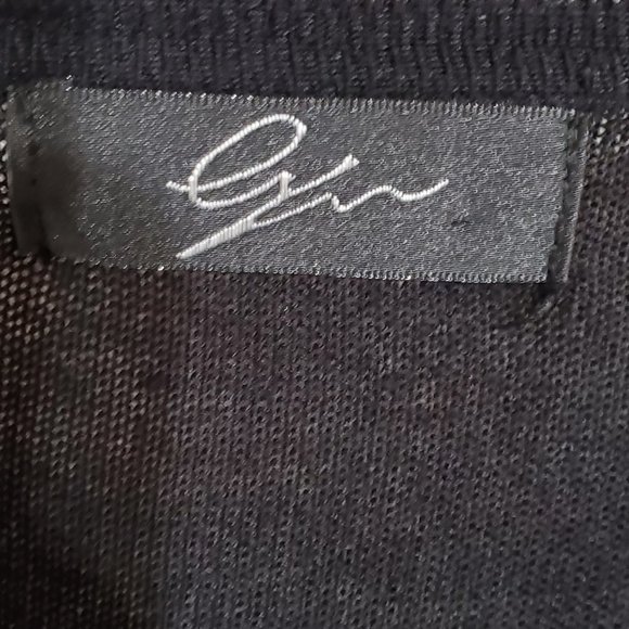 Medium Black and White Striped Cardigan - Picture 3 of 4